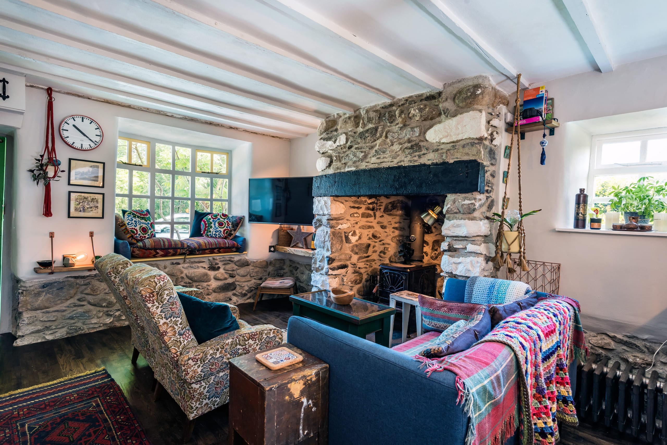 Living room at Apple Tree Cottage, North Wales
