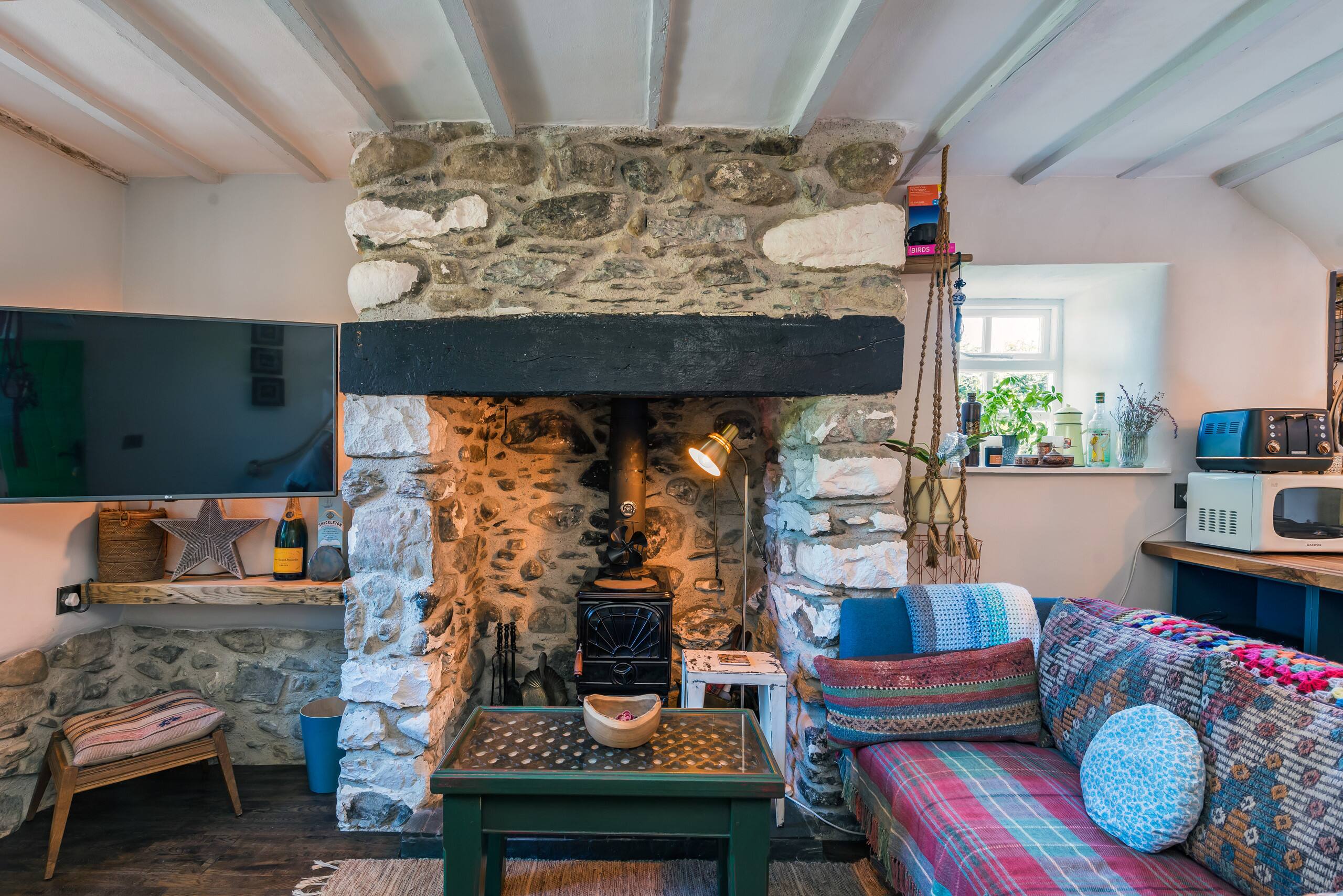 Living room at Apple Tree Cottage, North Wales